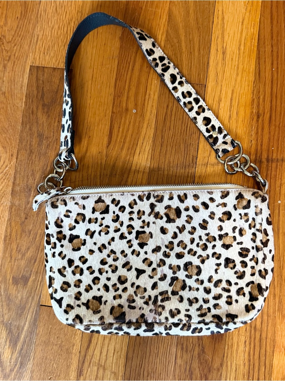 Free People Leopard Print Shoulder Bag - Cream/Brown